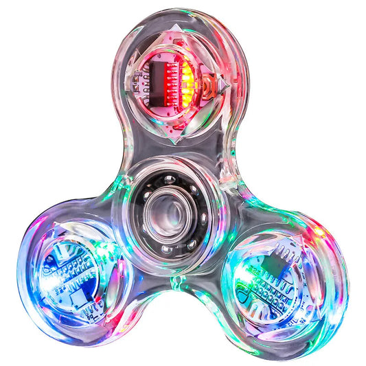 ✨ Crystal Luminous LED Fidget Spinner – Glow-in-the-Dark Sensory Toy for Kids