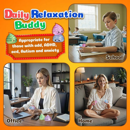 💩✨ Squishy Poo Stress Ball – Funny, Squeezy, Glittery Fun for Kids & Teens!