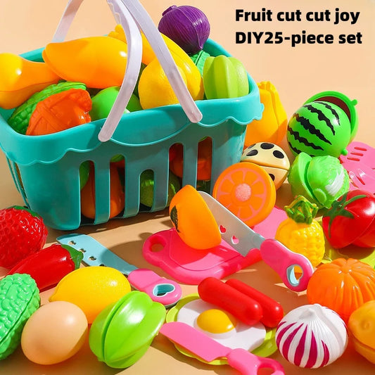 🍓 25-Piece DIY Fruit Cutting Kitchen Play Set