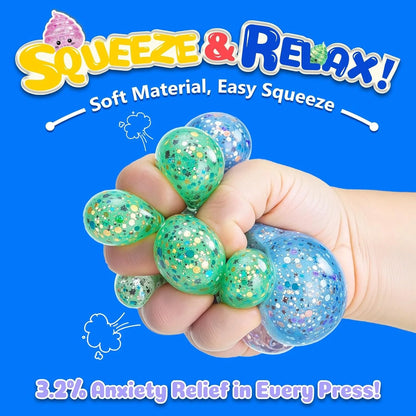 💩✨ Squishy Poo Stress Ball – Funny, Squeezy, Glittery Fun for Kids & Teens!