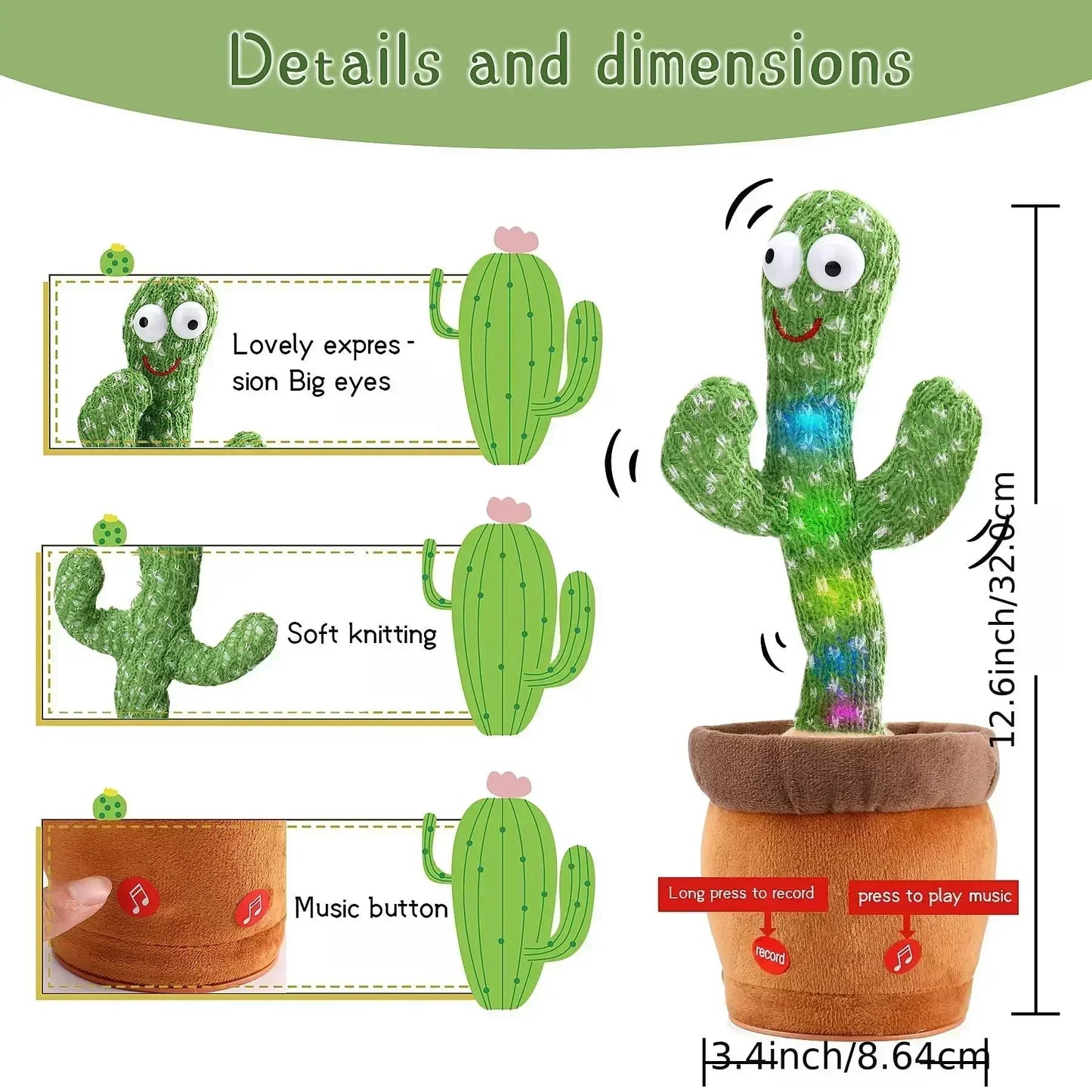 🌵✨ Dancing & Talking Cactus Toy – Music, Movement and Endless Laughter