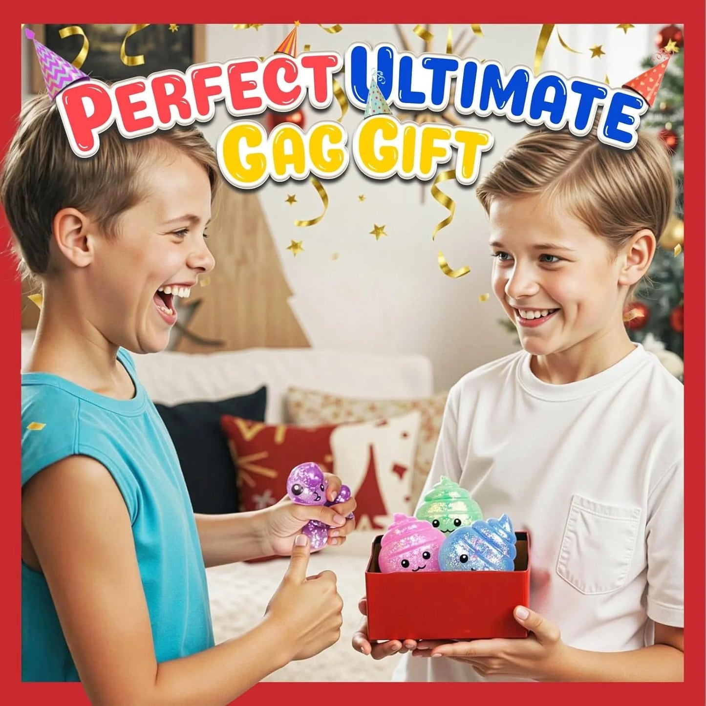 💩✨ Squishy Poo Stress Ball – Funny, Squeezy, Glittery Fun for Kids & Teens!